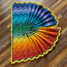 Load image into Gallery viewer, 6-Day Sweetheart Rainbow Baby Blanket Crochet Pattern by Betty McKnit
