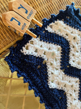 Load image into Gallery viewer, 6-Day Holiday Table Runner in Hanukkah Colors Crochet Pattern by Betty McKnit
