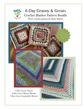 Load image into Gallery viewer, 6-Day Granny Square, Great Granny, and Great Granddaddy Blanket Crochet Pattern Bundle by Betty McKnit
