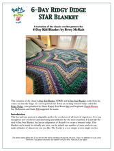 Load image into Gallery viewer, 6-Day Ridgy Didge Star Blanket - Crochet Pattern by Betty McKnit
