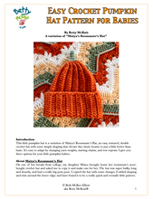 Load image into Gallery viewer, Easy Crochet Pumpkin Hat Pattern for Babies - By Betty McKnit
