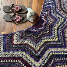 Load image into Gallery viewer, 6-Day Staro Shawl Crochet Pattern by Betty McKnit Featuring Noro Yarn
