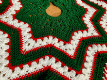 Load image into Gallery viewer, 6-Day Star Holiday Tree Skirt - Crochet Pattern by Betty McKnit
